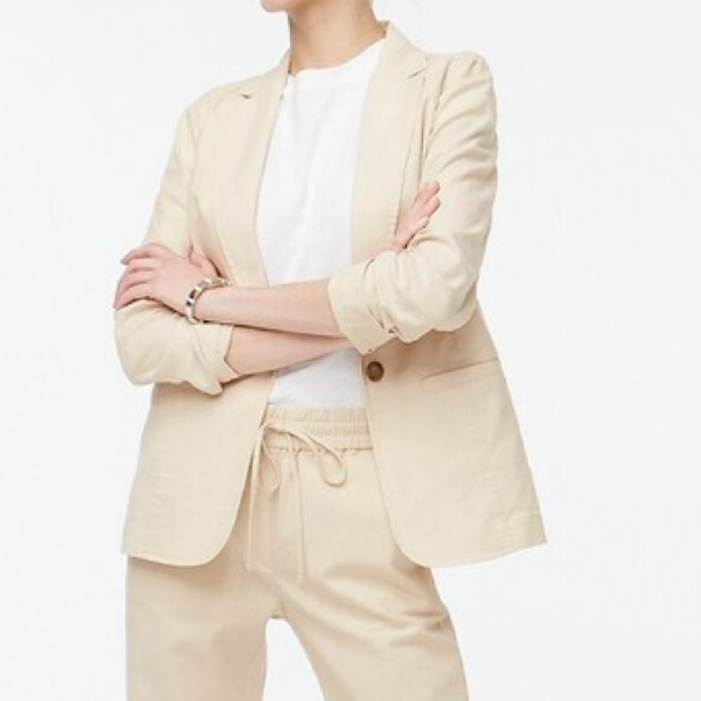 J.Crew - Linen-Blend Deconstructed Blazer - Women’s 10